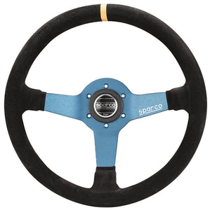 Sparco Steering Wheel - Monza L550 Suede Blk/Bl