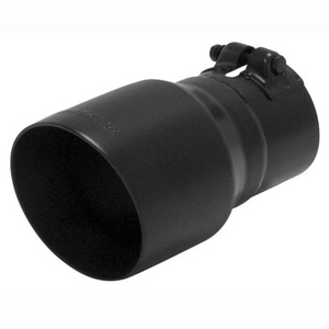 Exhaust Tip - 4" Angle Cut Black Ceramic Coating Fits 3" Tubing