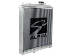 Alpha Series Half-Size Dual-Core Aluminum Radiator - 88-91 Honda Civic CRX