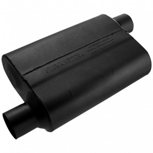 40 Series Chambered Muffler - 2.5" Inlet Offset/Outlet Offset