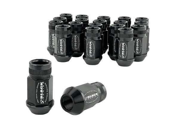 Forged Lug Nut 12x1.25 Black Anodized (Set of 20)