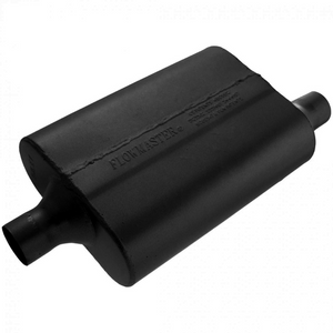 40 Series Delta Flow Chambered Muffler - 2" Inlet Centered/Outlet Offset