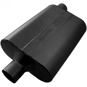 40 Series Delta Flow Chambered Muffler - 2.25" Inlet Centered/Outlet Offset