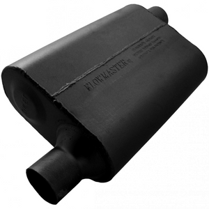 40 Series Delta Flow Chambered Muffler - 2.25" Inlet Offset/Outlet Offset