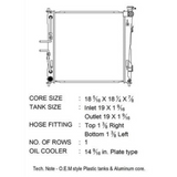 Kia Optima 14-15 / Hyundai Sonata 11-14 OEM Plastic Radiator