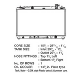 Toyota Venza 2.7L 15-09 OEM Plastic Radiator