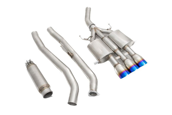 Honda Civic Type-R (FK8) 17+ Cat-Back Exhaust System - Blue Burnt Roll Tips