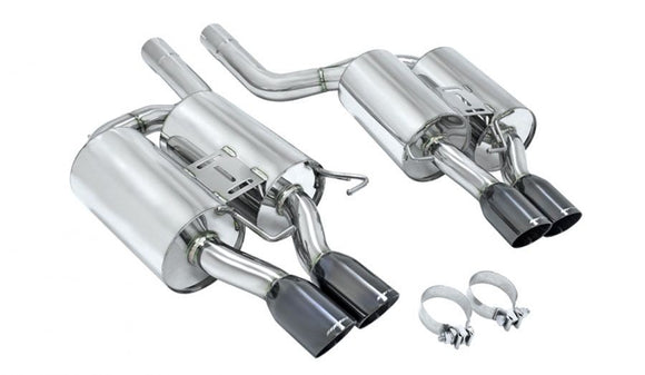 BMW E60 M5 05-10 Supremo Axle Back Exhaust System - Black Chrome Rolled Tips