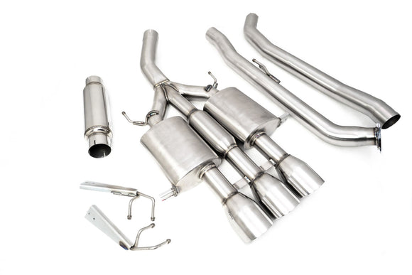 Honda Civic Type-R (FK8) 17+ Cat-Back Exhaust System - Silver Roll Tips