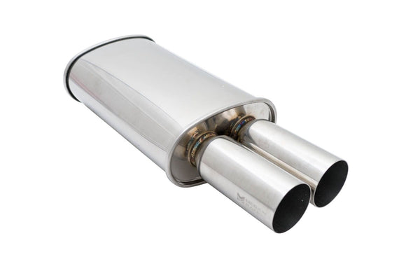 Universal Exhaust M-DT Muffler Silver Chrome Finish