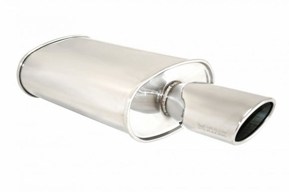 Universal Exhaust O-ST Muffler Single Oval Stainless Steel Tips