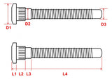 Mitsubishi EVO 8/9 03-07 Extended Wheel Studs - 20pcs