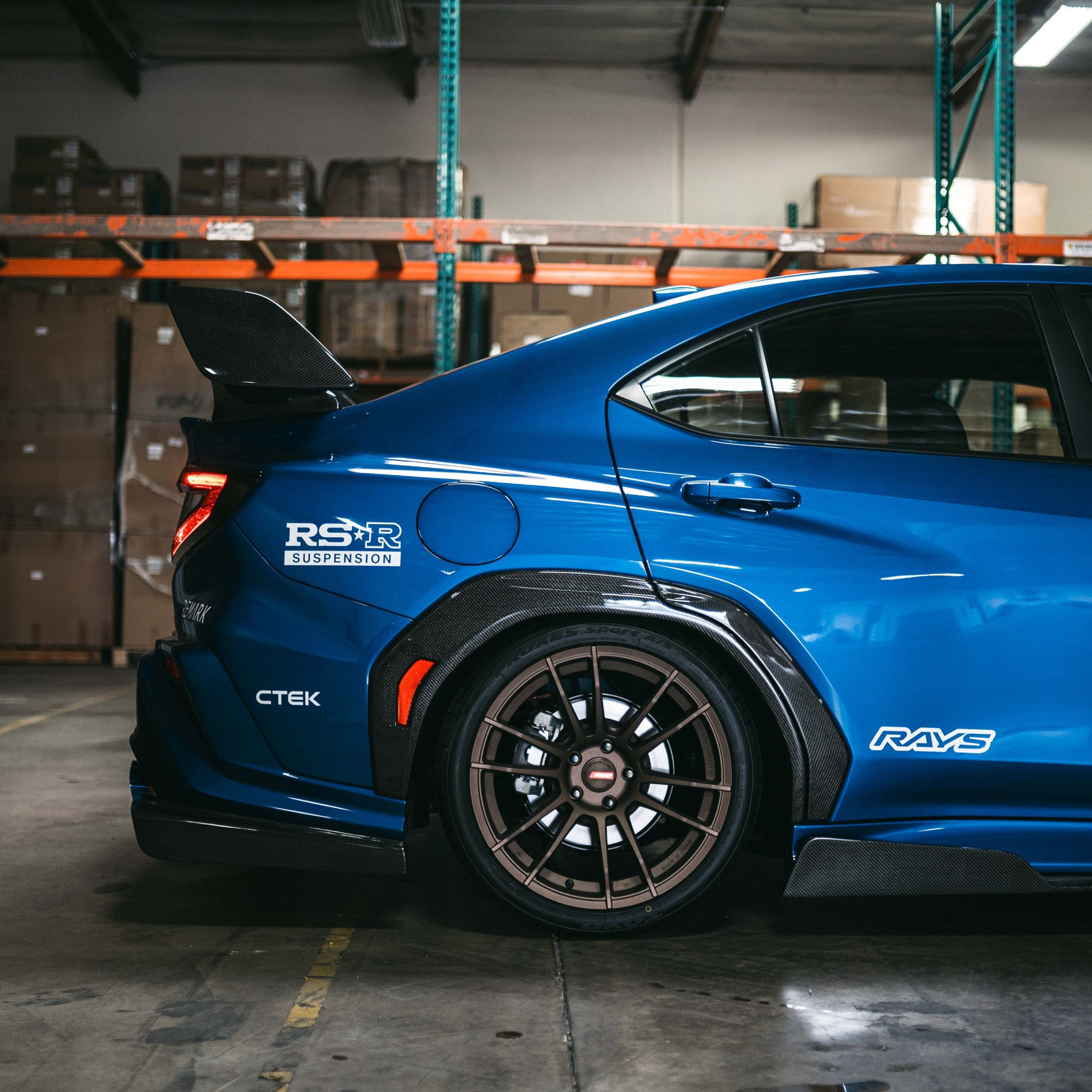 Subaru WRX VB 22 Carbon Fiber Rear Fender Trim Burton Racing